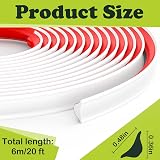 Fixmend TPE Quadrant Trim 6M Self-Adhesive 12x9mm White Moulding view 2