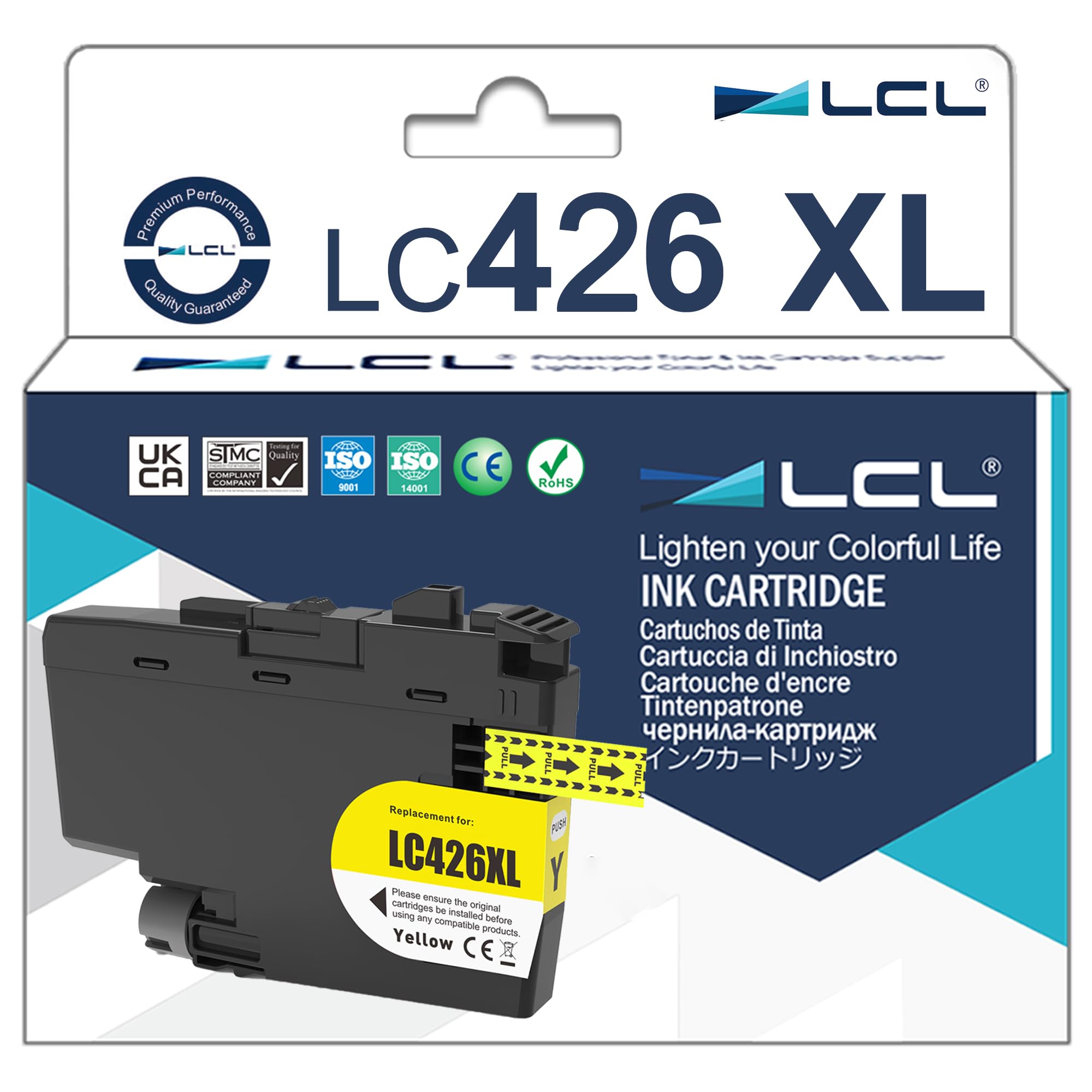 LCL LC426XL 5000pages Ink Cartridge Replacement for Brother LC-426 LC426 XL LC426XL LC-426XLY LC426XLY for MFC-J4335DW MFC-J4340DW MFC-J4535DW MFC-J4540DW MFC-J4540DWXL (1 Yellow)