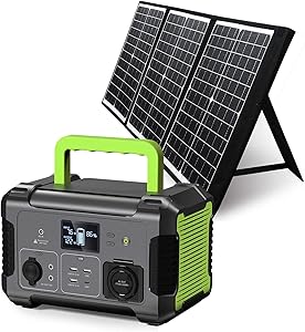 PAXCESS Portable Power Station 300W with Solar Panel Included, 288Wh Solar Generator with 60W Foldable Solar Panel, CPAP Backup Lithium Battery for Outdoor Camping RV Emergency Home Use