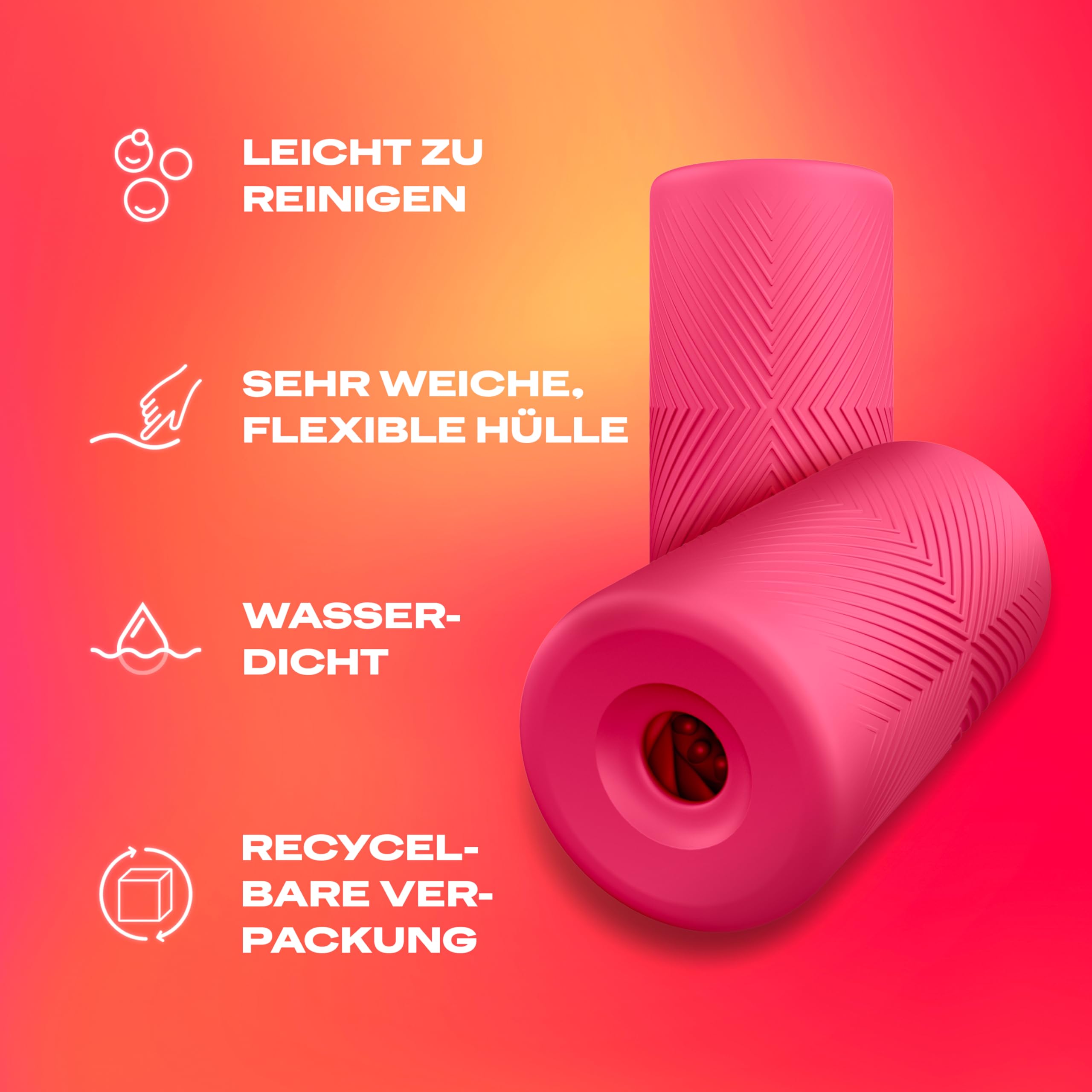 Durex Slide & Ride Masturbationshülle - Weicher & genoppter Masturbation Sleeve - Sexspielzeug für Männer & Paare - Dehnbares & kompaktes Sex Toy, bis zu 50x wiederverwendbar 2