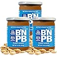 Low Fat and Low-Sodium Peanut Butter Spread by Better’n Peanut Butter, Creamy Low-Calorie Peanut Spread with No Saturated Fat, Gluten Free, Dairy Free, Non GMO, Kosher, Pack of 3, 16 oz. Glass Jars