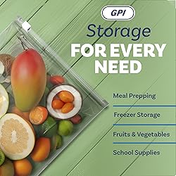 GPI - Slider Zip Food Storage Bags, 9" x 12" 3 Mil