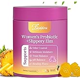 Faizalybova Her Juicy Feminine Probiotics Gummies with Slippery Elm, Tropical Pineapple Flavor | Supports ph Balance for Women, Digestive & Immune Health | 60 Gummies (1 Pack)