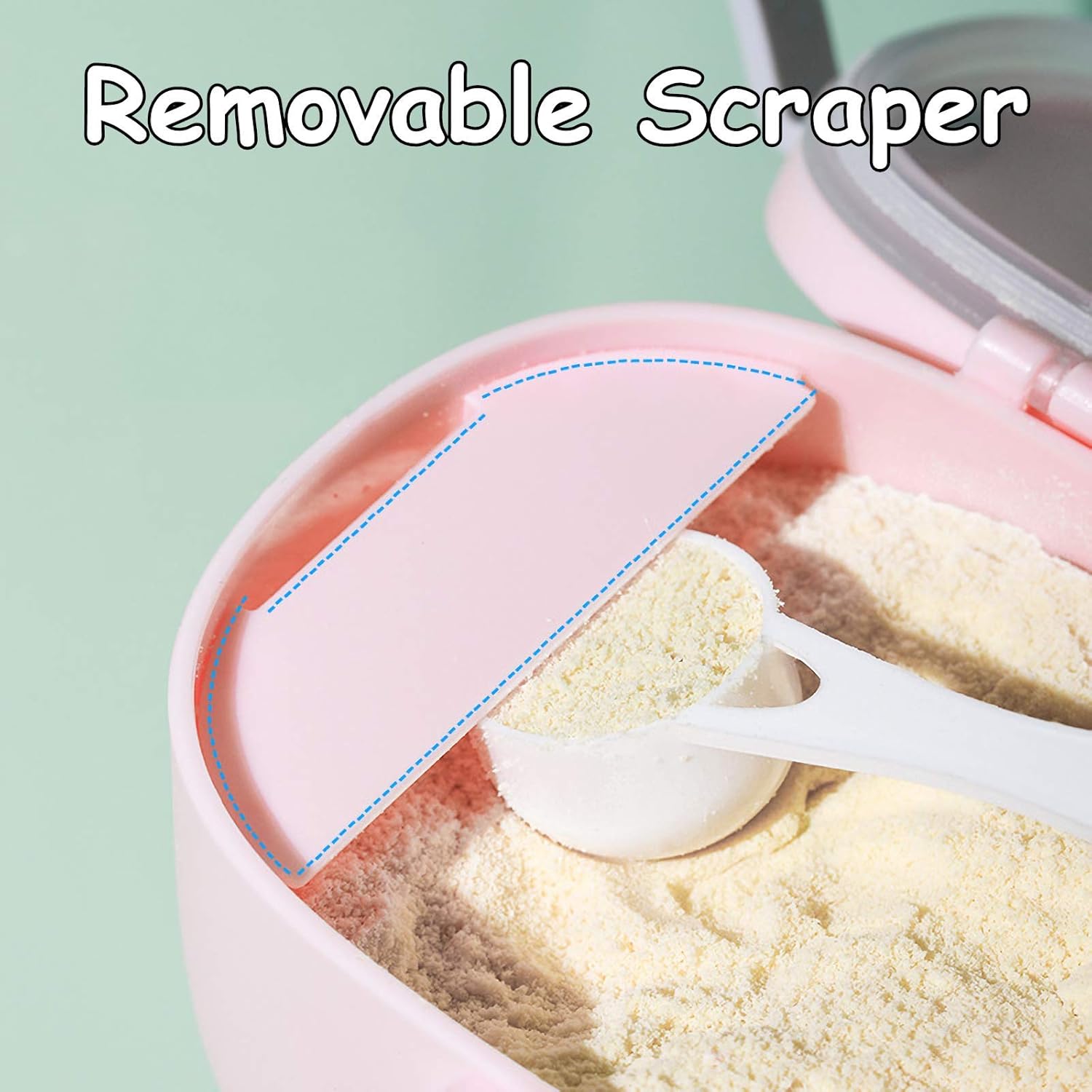 LANEYLI Formula Dispenser with Scoop Portable Baby Milk Powder Formula Container Snack Cup for Home Travel Outdoor Activities Pink 1 Pack : Baby