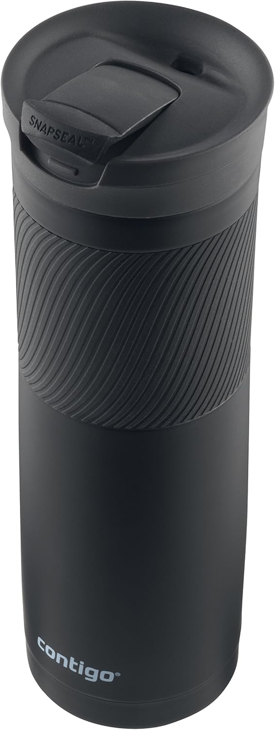 Contigo 72952 Vacuum-Insulated Stainless Steel Travel Mug, 24 Ounce, matte black: Kitchen & Dining
