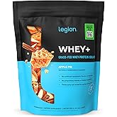 LEGION Whey+ Protein Whey Isolate from Grass Fed Cows (Apple Pie, 30 Servings) - Whey Protein Isolate Powder Low Calorie, Non-GMO, Sugar Free, Lactose and Gluten Free, All Natural Protein Powder