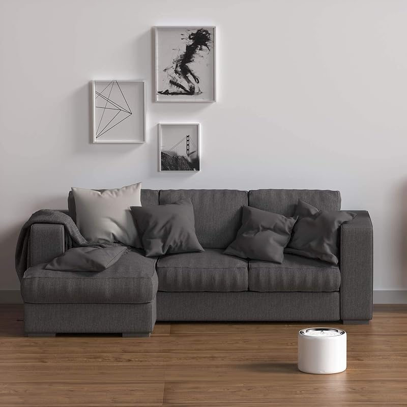Fontana Intelligente per Gatti e Cani, Rivestimento in Acciaio Inossidabile, non Facile da Nascondere Batteri (Pompa dell'acqua Senza Fili, Fontana Cablata)
