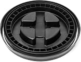 Daowwui 5 Gallon Black Plastic Screw Seal Lids for Bucket 2 Pack view 3