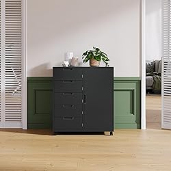 Letaya 5 Drawer Storage Cabinet, Mobile Printer