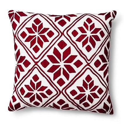 Amazon Com Threshold Fair Aisle Red Toss Pillow 15642794 18x18