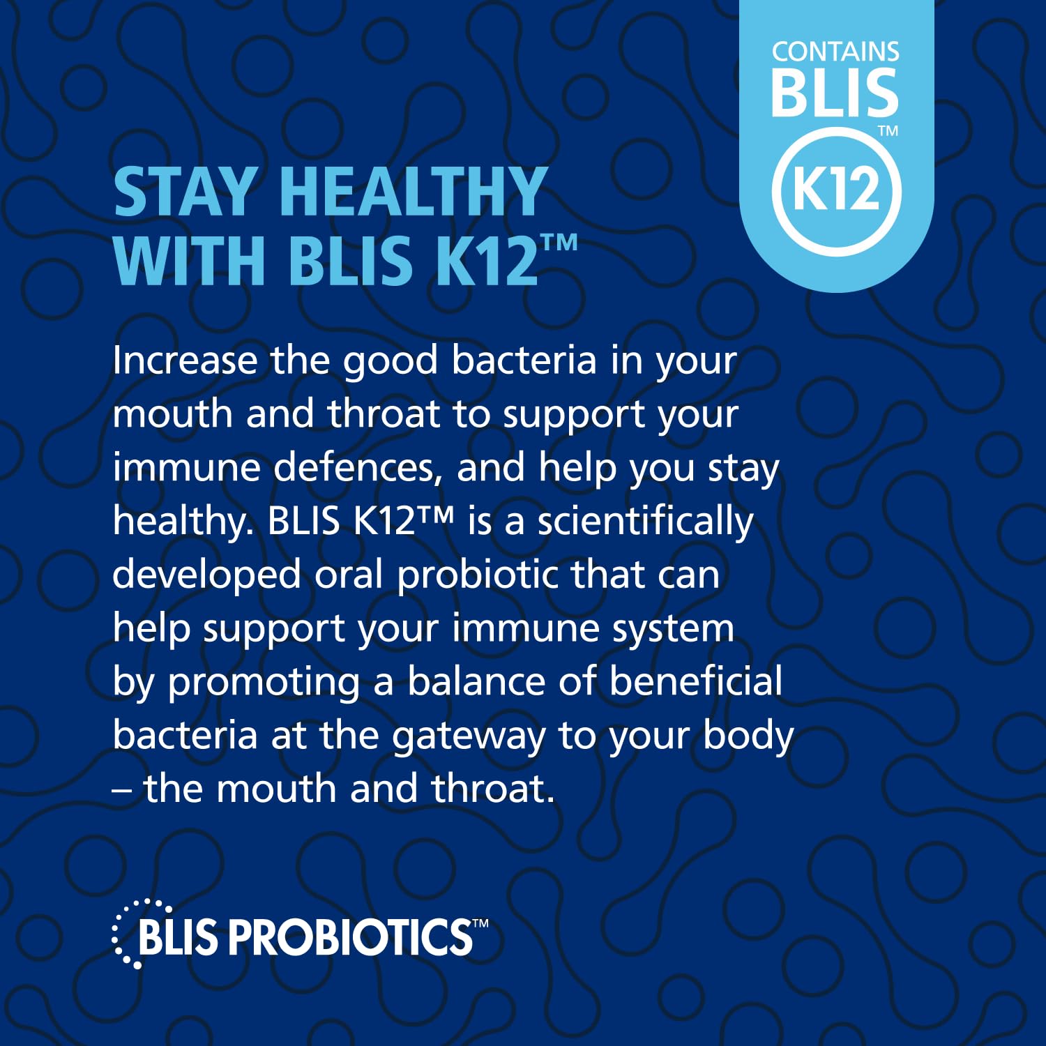 BLIS HoneyBlis Oral Probiotic Throat Lozenges - Manuka Honey, K12, Immune Support - 16 Lozenges
