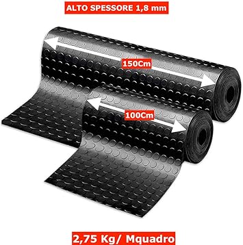 Tappeto In Gomma Per Pavimenti | Antiscivolo E Isolante | Su Misura | Design Grecato Grigio | Per Industria E Casa - Foto 6