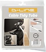 D-Line Cable Tidy Tube 32mm White 1.1m LDPE Electrical Conduit PC TV Wire Hider view 6