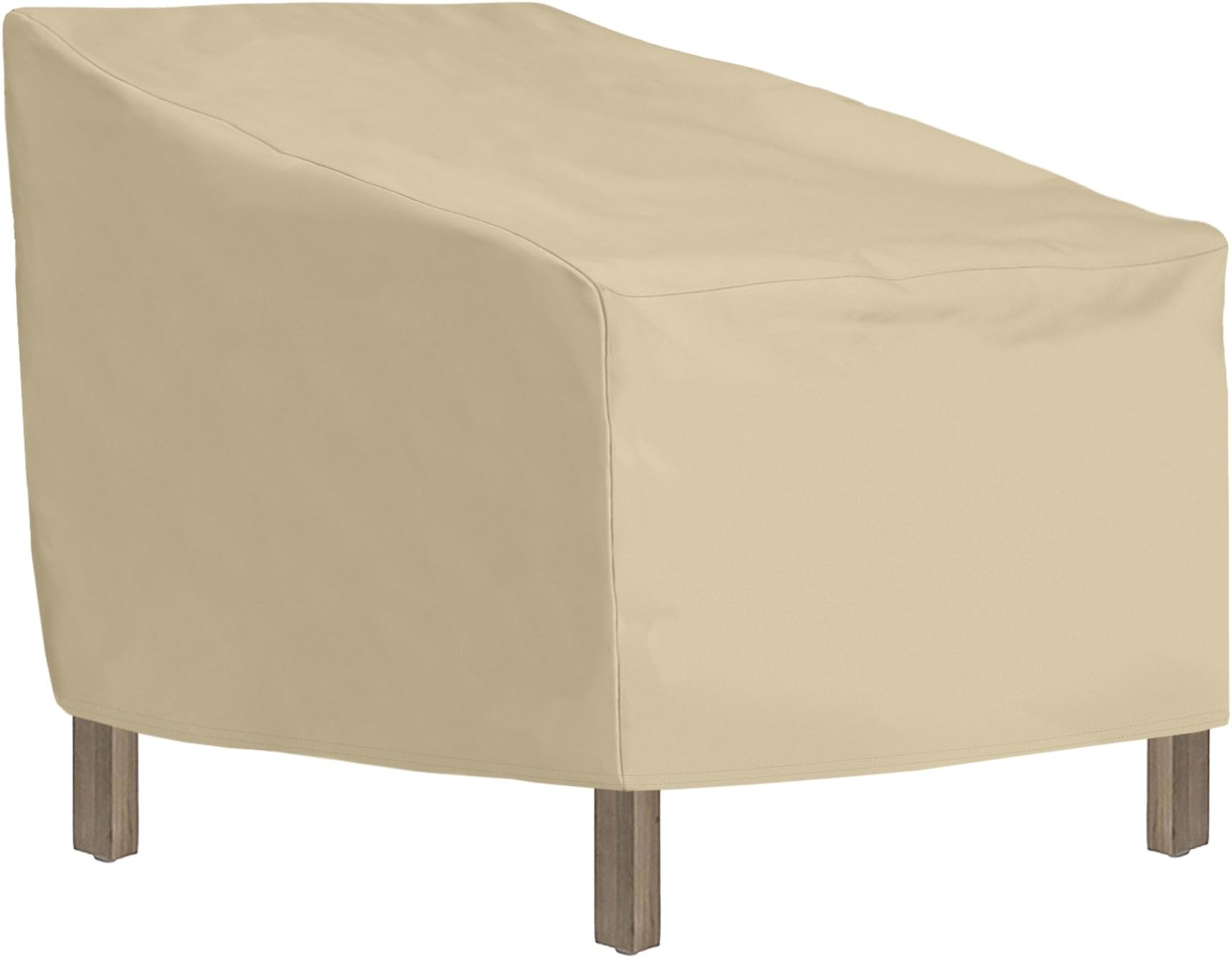 SunPatio Outdoor Club Chair Cover, Heavy Duty Waterproof Patio Lounge Deep Seat Chair Cover, Lawn Furniture Cover 34" L x 37" W x 36"/25'' H, Durable and All Weather Protector, Beige