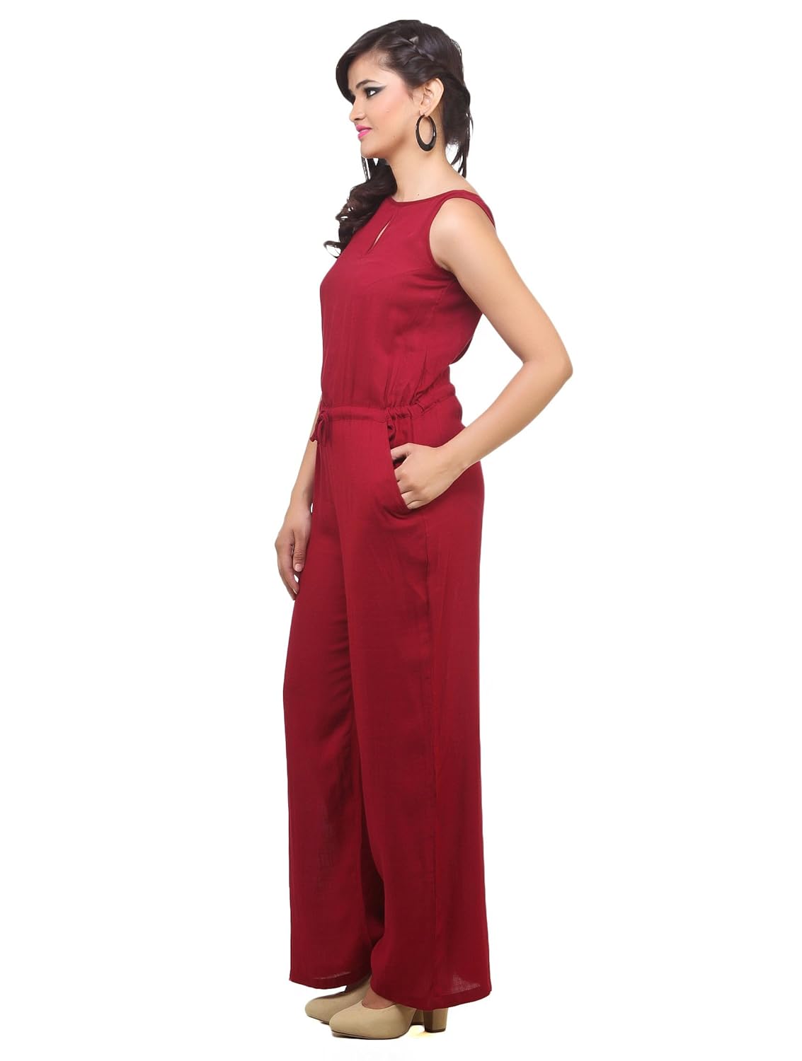 cottinfab women's cotton jumpsuit (2341b s-p)