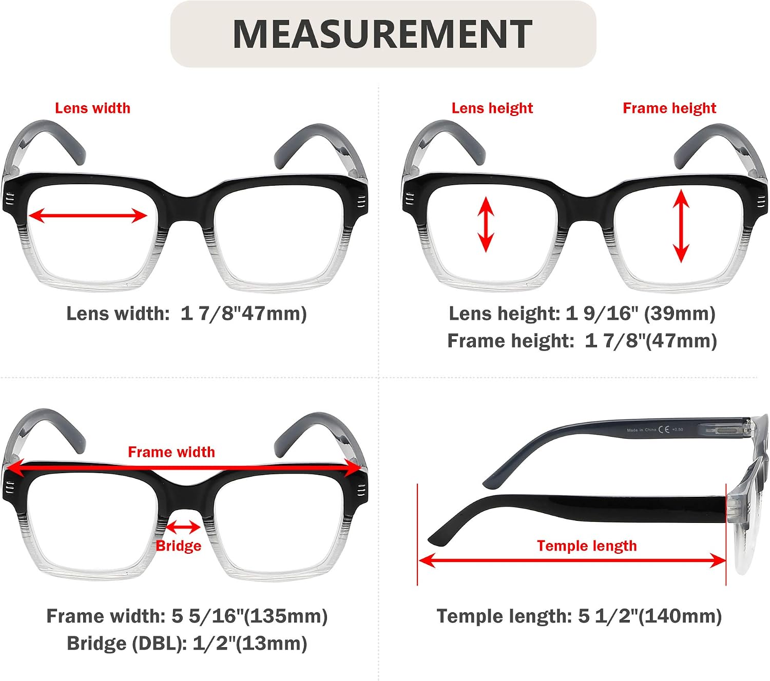 Eyekeeper 4 Pack Oversized Reading Glasses for Women - Large Frame Ladies Readers +0.75 VC-R2024-4C00-75,4 works Mix - Image 5