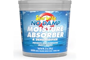 STAR BRITE No Damp Moisture Absorber & Dehumidifier - Simple, Portable, Humidity Control for Boats, RVs, Seasonal Homes & More - Prevent Musty Odor & Moisture Damage - 12 OZ (085412)