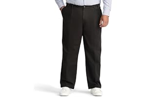 IZOD Men's Big and Tall Performance Stretch Flat Front Pant