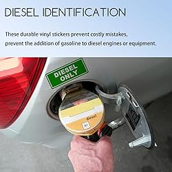 Diesel Only Decals Set, 10 Pieces, Vinyl Fuel Tank