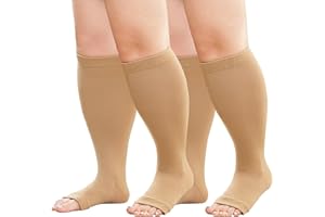 Plus Size Compression Socks: Wide Calf Compression Stockings for Men Women - Up to 7X Large 20-30 mmHg Compression Hose for P