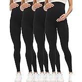 Buttergene 4 Pack Women's Creamlush Maternity Leggings Maternity Yoga Pants Pregnancy Leggings Maternity Clothes