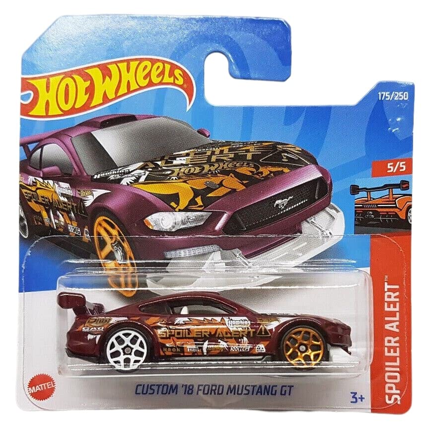 Hot Wheels - Custom '18 Ford Mustang GT - Spoiler Alert 5/5 - HCV87 - Short Card - Mattel 2022