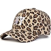 Leopard Print Baseball Cap with New York Embroidery Adjustable N.Y. Cotton Hat for Men and Women Casual and Sporty Look (Khaki Leopard,One Size)