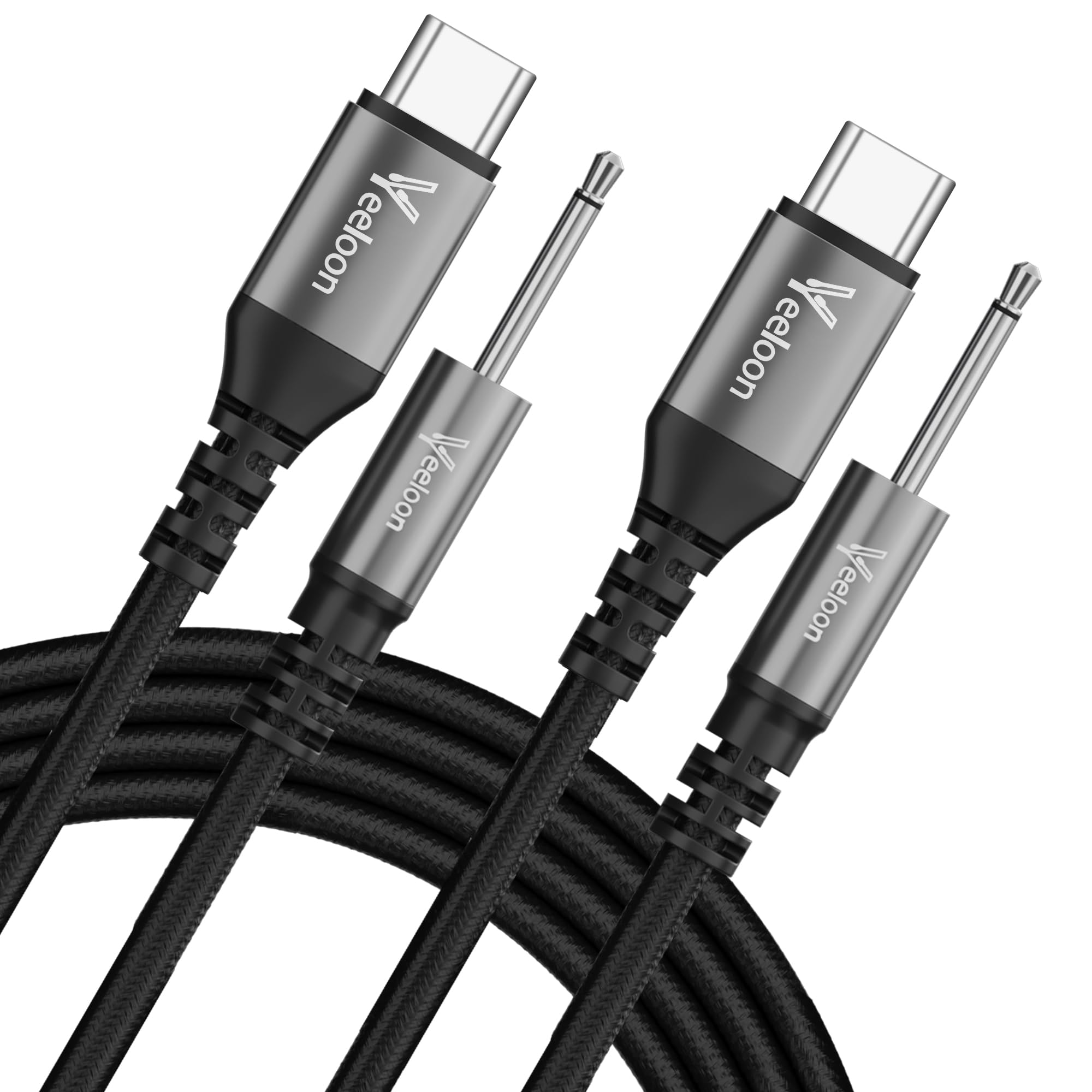 View 1 of 2.5mm DC Charging Cable 4 FT-2 Pack?USB C to DC 17mm x 2.5mm Fast Charging Cord , Durable Braided 5V 150mA Pin Replacement for Messager Charger Wire, Toys, Beauty Instrument, Lights, Fans, Speaker &
