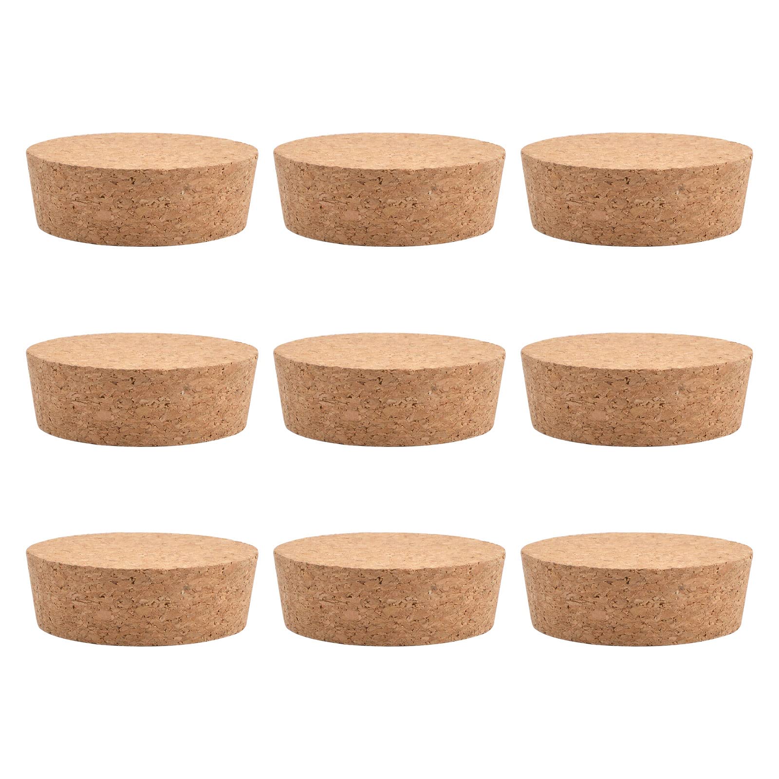 INCREWAY Natural Soft Wood Corks 9 Pcs Tapered Cork Plugs Wide Mouth Bottle Glass Storage Tank Cork Plugs