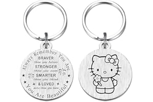 SOUSYOKYO Teen Girl Gifts unique, Girl Valentines Day Birthday Keychain, You are Beautiful Girl Hello Keychain, Cute Female I