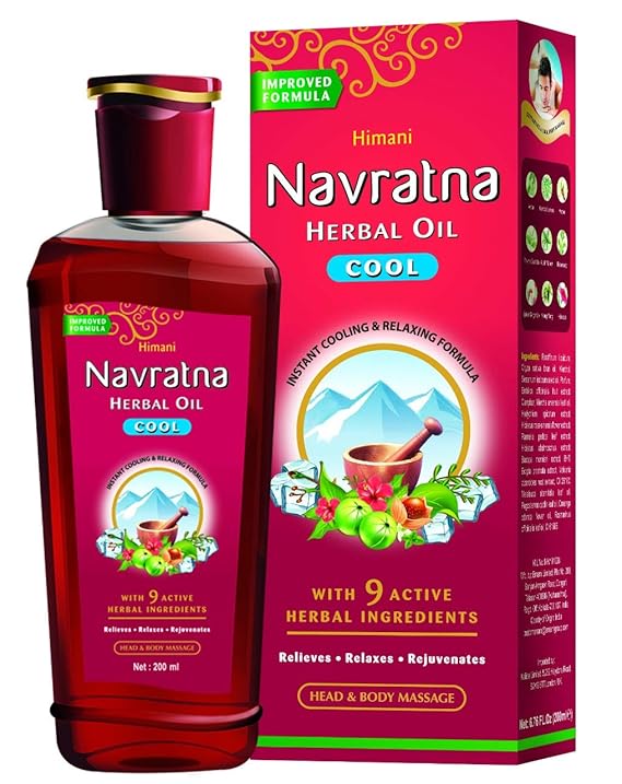 Buy Navratna Ayurvedic cool hair oil with 9 herbal ingredients, 300ml