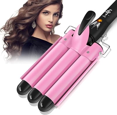 LAYADO 3 Barrel Hair Curler 25mm Waver Mermaid Waves With 210/180C Heat