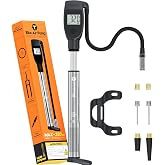 Tiakia Digital Shock Pump, 320PSI High Pressure with Gauge for Front Fork | Aluminum Mountain Bike Shock Pump, Portable Bike Pump Bicycle Tire Frame Pump, Fit for Air Front Fork &amp; Rear Suspension
