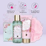 accentra POSY OF FLOWERS Bath Gift Set 4 Pc Women Body Care Relaxation Tea Rose view 4