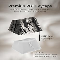GMKWTL XVX Double Shot PBT Keycaps, Chrysanthemum