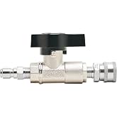 MTM Hydro Plated Brass Pressure Washer Ball Valve, with SS Fittings, 3/8 in | 3000 PSI Shut Off Flow Control-Valve with Quick Coupler and Plug for Attachments and Spray Guns, Commercial-Grade