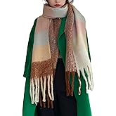 Wander Agio Winter Women Warm Scarf Long Shawl Large Scarves Cold Weather Thick Blanket Scarfs Colorful Plaid
