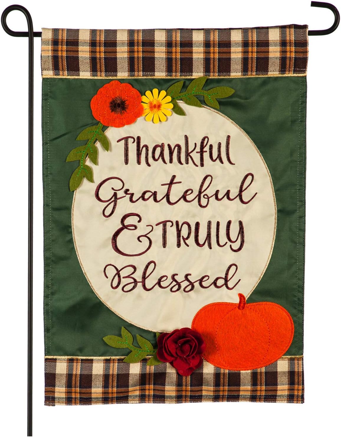 Evergreen Flag Beautiful Autumn Truly Blessed Applique Garden Flag - 13 x 18 Inches Fade and Weather Resistant Outdoor Decoration for Homes, Yards and Gardens