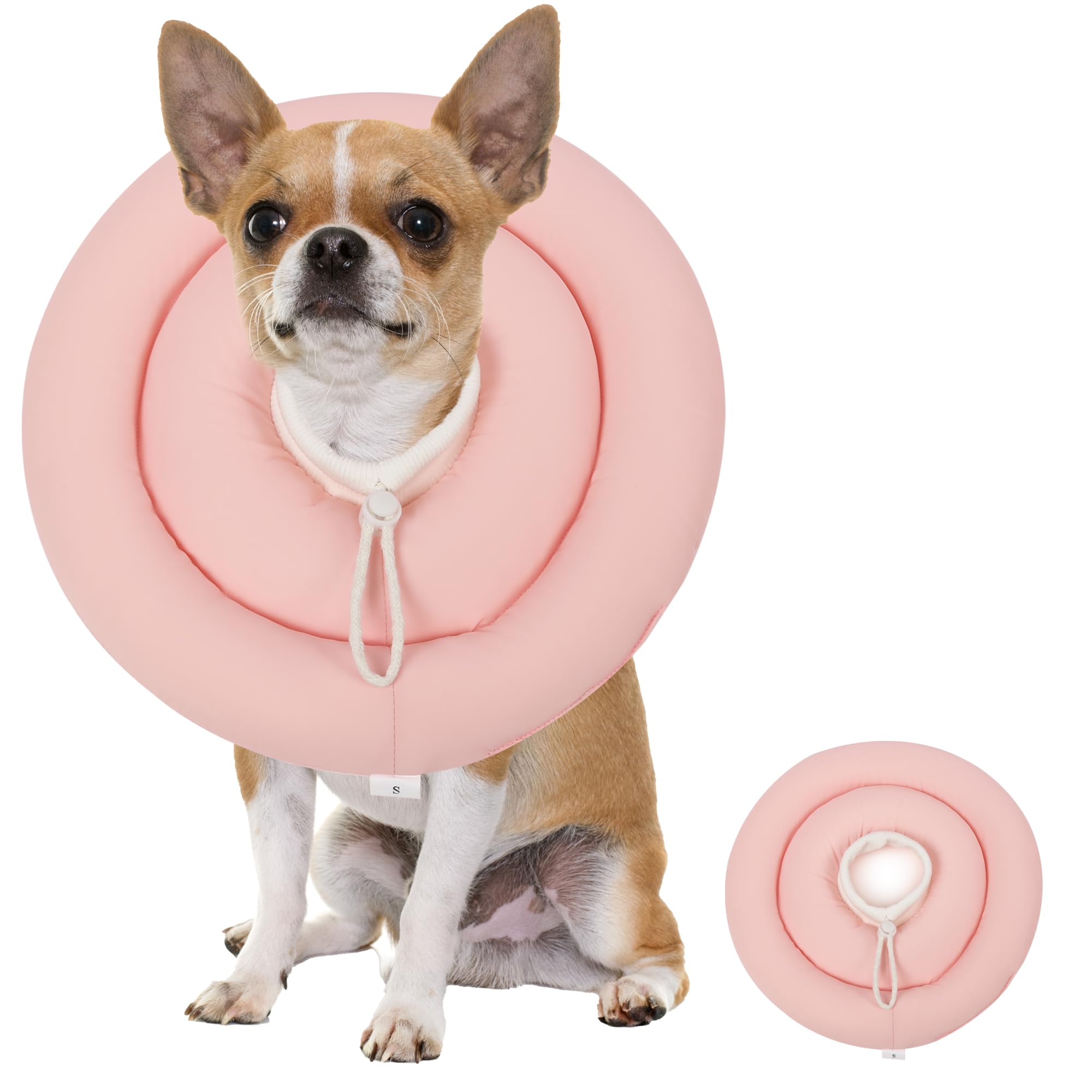 Photo 1 of BARDIMIES Soft Dog Cones, Recovery Dog Donut Collar After Surgery-Cone of Shame Alternative, Pet Elizabethan E-Collar Anti-Bite Lick Wound Healing Adjustable for Small Large Medium Dogs, M