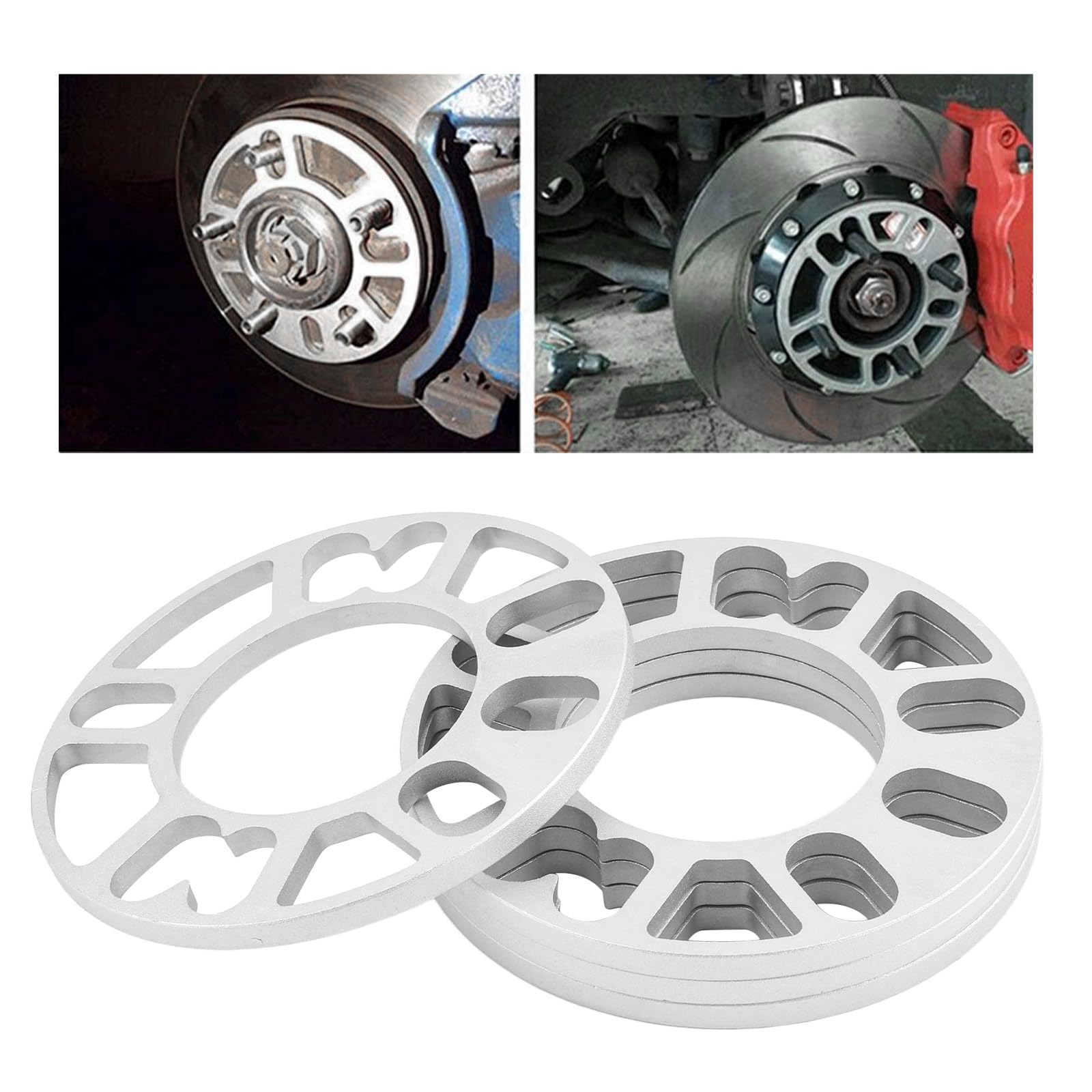 Photo 1 of carleef 4PCS 8mm Hub Centric Wheel Spacers,Hubcentric Wheel Spacers Suitable for PCD 98-120mm 4/5 Hole Stud Wheels,Universal Wheels Spacers for Increasing Clearance (4 or 5 Lugs Universal - 8mm)
