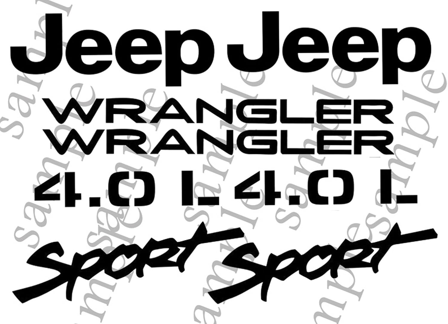 Jeep Wrangler Logo Decals