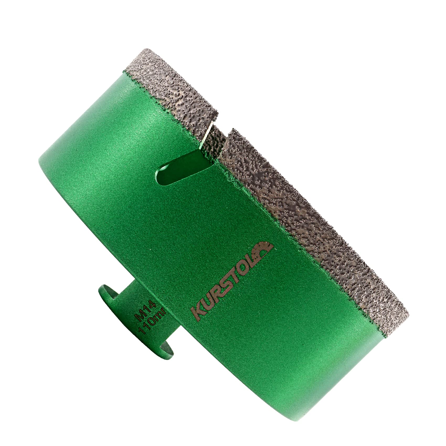 KURSTOL Diamond Core Drill Bits - 110mm with M14 thread Tile Hole Saws for Dry Drilling Porcelain Ceramic Tile Granite Marble Stone Vacuum Brazed Diamond Drill Bit