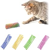 WishLotus Cat Toys for Indoor CatsInteractive 3.34in 4 Colors Cat Spring Toy, 8pc Big Springs Set Lightweight High Elasticity Cat Spiral Springs for Cats to Swat, Hunt to Kill Time (8pcs)