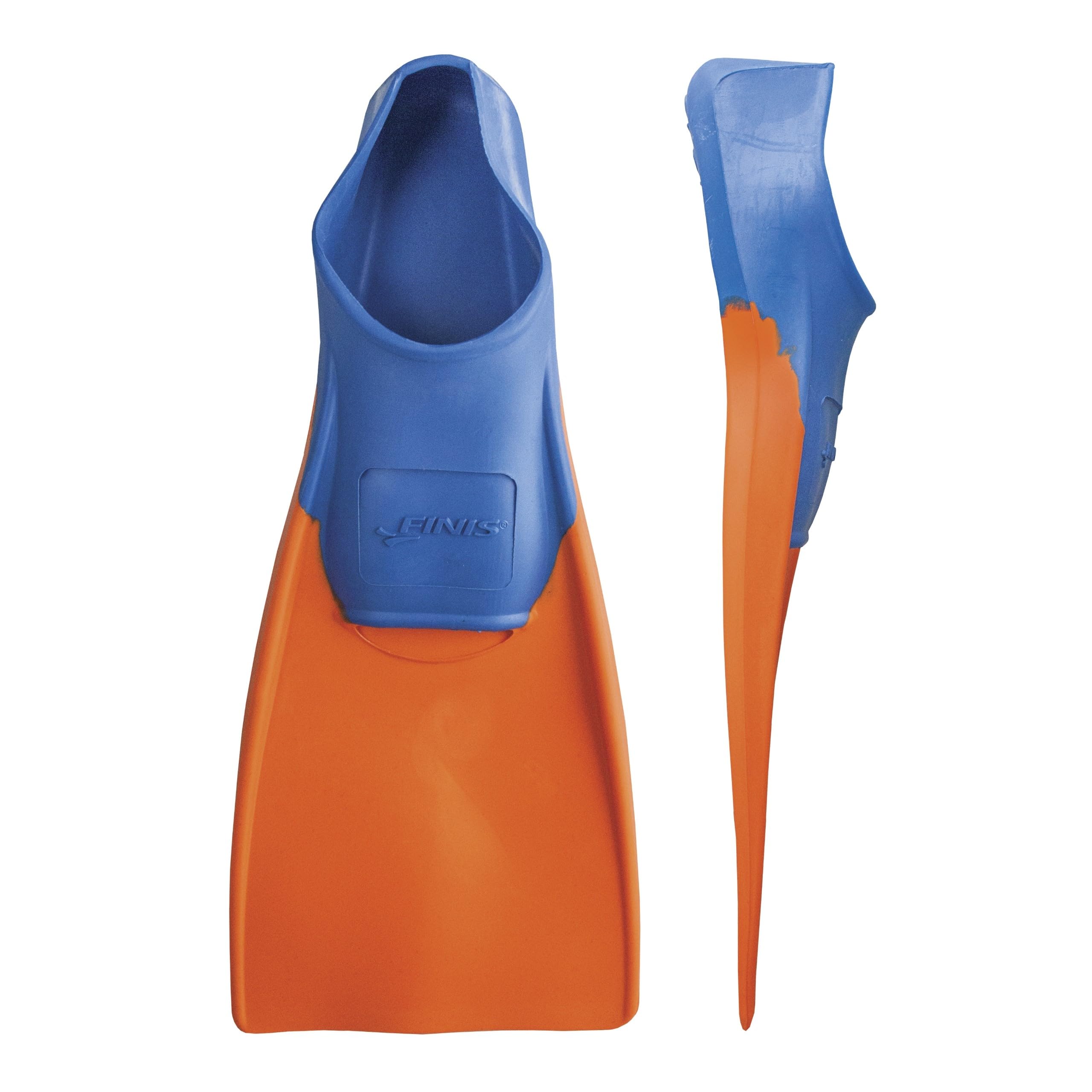 Photo 1 of FINIS Long Floating Fins , Blue/Orange, XXS (Jr. 11-1) (1.05.037.02)