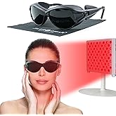 Professional Red Light Therapy Glasses for Eye Protection - Infrared Goggles, LED Red & Blue Light Therapy, Portable Eye Care