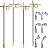 Hotop 4 Pieces Valve Stem Extension Stainless Steel