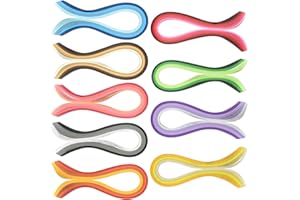 HDST-HOME 900Pcs Paper Quilling Strips Set, 9 Colors Paper Quilling for Decorating Cards, Gift Bags, Picture Frames and Scrapbooking Width 5mm Length 39cm (0.12in x 15.3in)