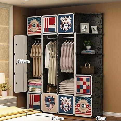 Amazon ウォークインクローゼット プラスチック製収納キャビネット 収納キャビネットの組み立て 工具不要の設置 樹脂材料 スチール製スケルトン F キャビネット オンライン通販