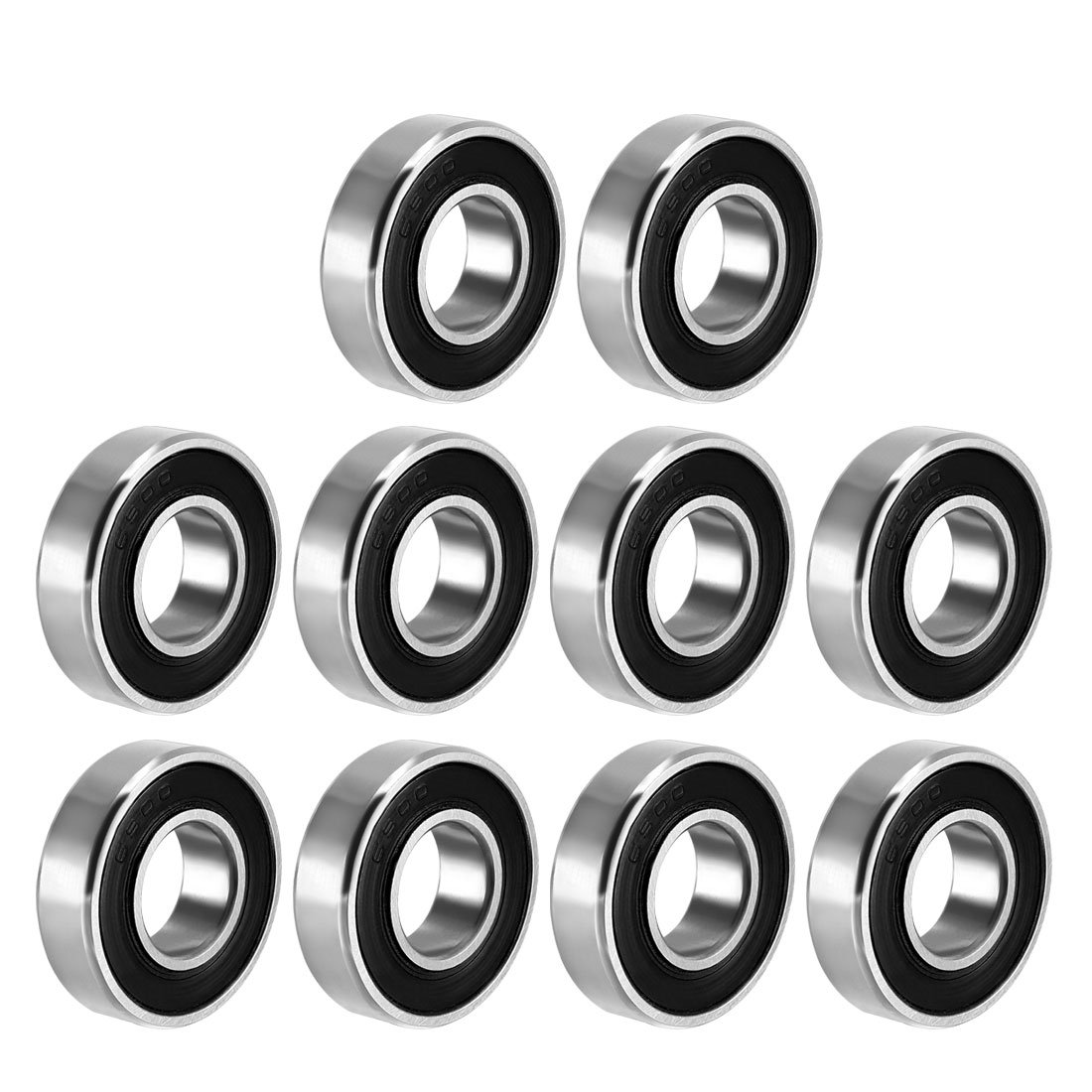Pack of 10 sourcing map 6900-2RS Deep Groove Ball Bearing Double