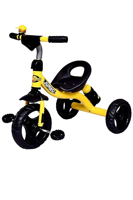 CHILDSTAR WITH DEVICE Shree Ganesh Online Kids Steel Seat Wheels Baby Tricycle (Blue)